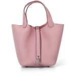 Hermes Rose Sakura Clemence Picotin Lock 18 Palladium Hardware D4WG8 product photo 1