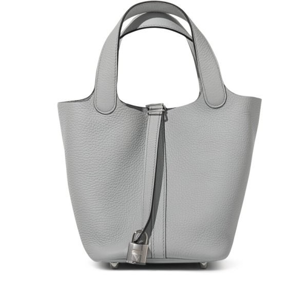 Hermes Bleu Pale Clemence Picotin Lock 18 Palladium Hardware D4WG6 product photo 1