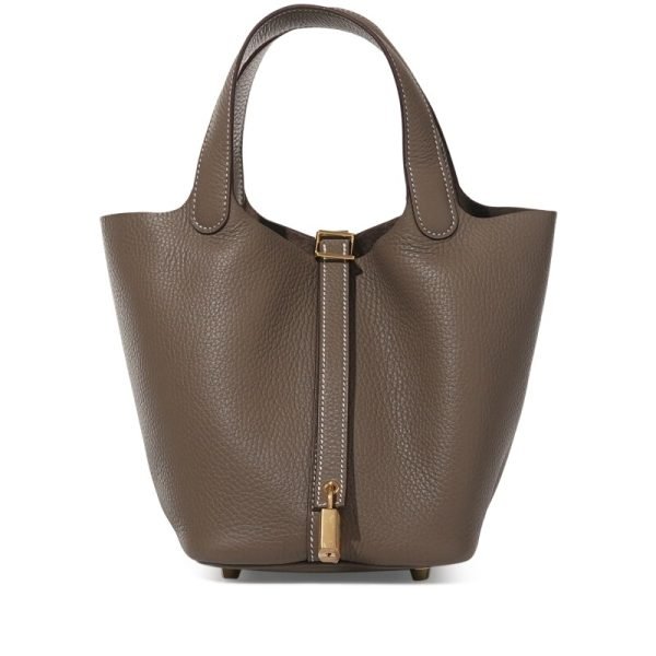 Hermes Etoupe Clemence Picotin Lock 18 Gold Hardware