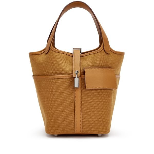 Hermes Sesame Swift And Toile Goeland Cargo Picotin Lock 18 Palladium Hardware CTNF6 product photo 1