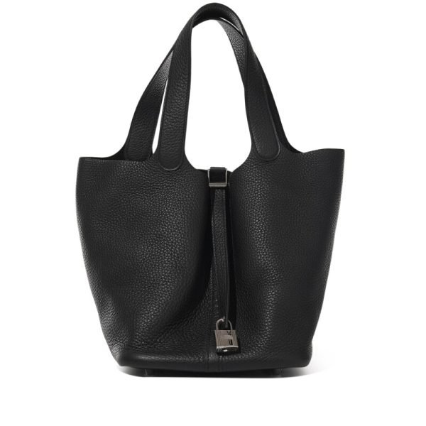 Hermes Black Clemence Picotin Lock 22 Palladium Hardware