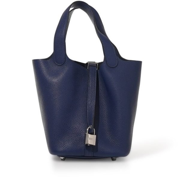 Hermes Bleu Saphir Maurice Picotin Lock 18 Palladium Hardware