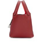 Hermes Rouge H Clemence And Orange Field Swift Verso Picotin Lock 18 Palladium Hardware D48VM product photo 2