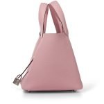 Hermes Rose Sakura Clemence Picotin Lock 18 Palladium Hardware D4WG8 product photo 3