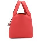 Hermes Rose Texas Clemence Picotin Lock 18 Palladium Hardware D3J8V product photo 2