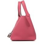 Hermes Rose Azalée Clemence Picotin Lock 18 Palladium Hardware D4WGB product photo 3