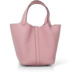 Hermes Rose Sakura Clemence Picotin Lock 18 Palladium Hardware D4WG8 product photo 4