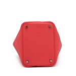 Hermes Rose Texas Clemence Picotin Lock 18 Palladium Hardware D3J8V product photo 5