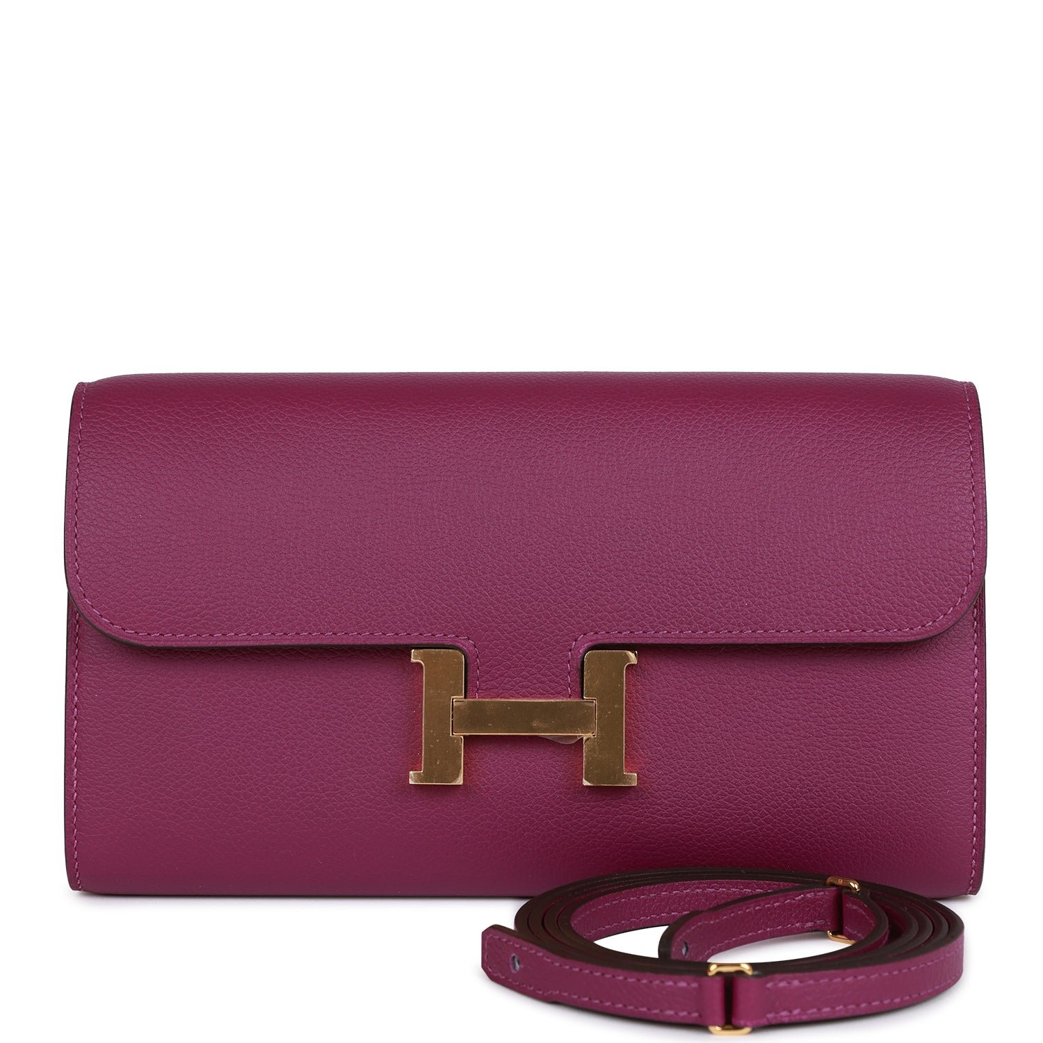 Hermes Constance Wallet To Go Anemone Evercolor Gold Hardware 47661 product photo 1