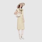 Gucci Horsebit 1955 Small Shoulder Bag White - Gucci Shoulder Bag back view