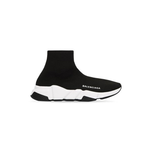Mens Speed Recycled Knit Sneaker in Black/white