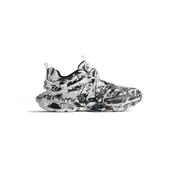 Mens Track Graffiti Sneaker In White/black 542023W3RRA9010 product photo 3