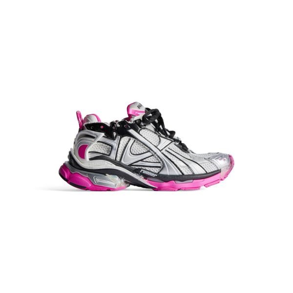 Womens Runner Sneaker In Silver/black/neon-Pink 772767W3RBW9155 product photo 3