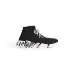 Womens Speed 2.0 Lace-Up Graffiti Recycled Knit Sneaker In Black 769315W2DD41091 product photo 3