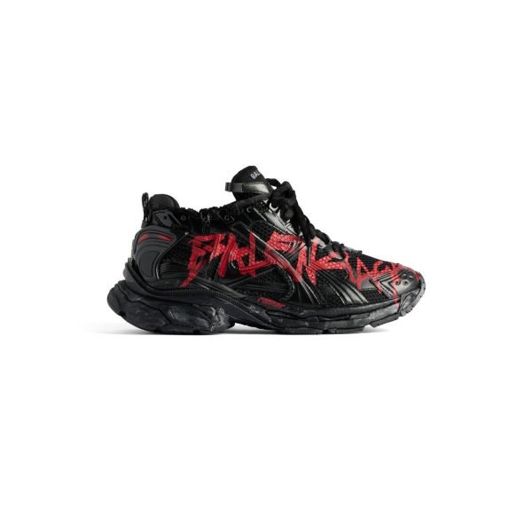 Mens Runner Graffiti Sneaker In Black 772774W3RBQ1060 product photo 3