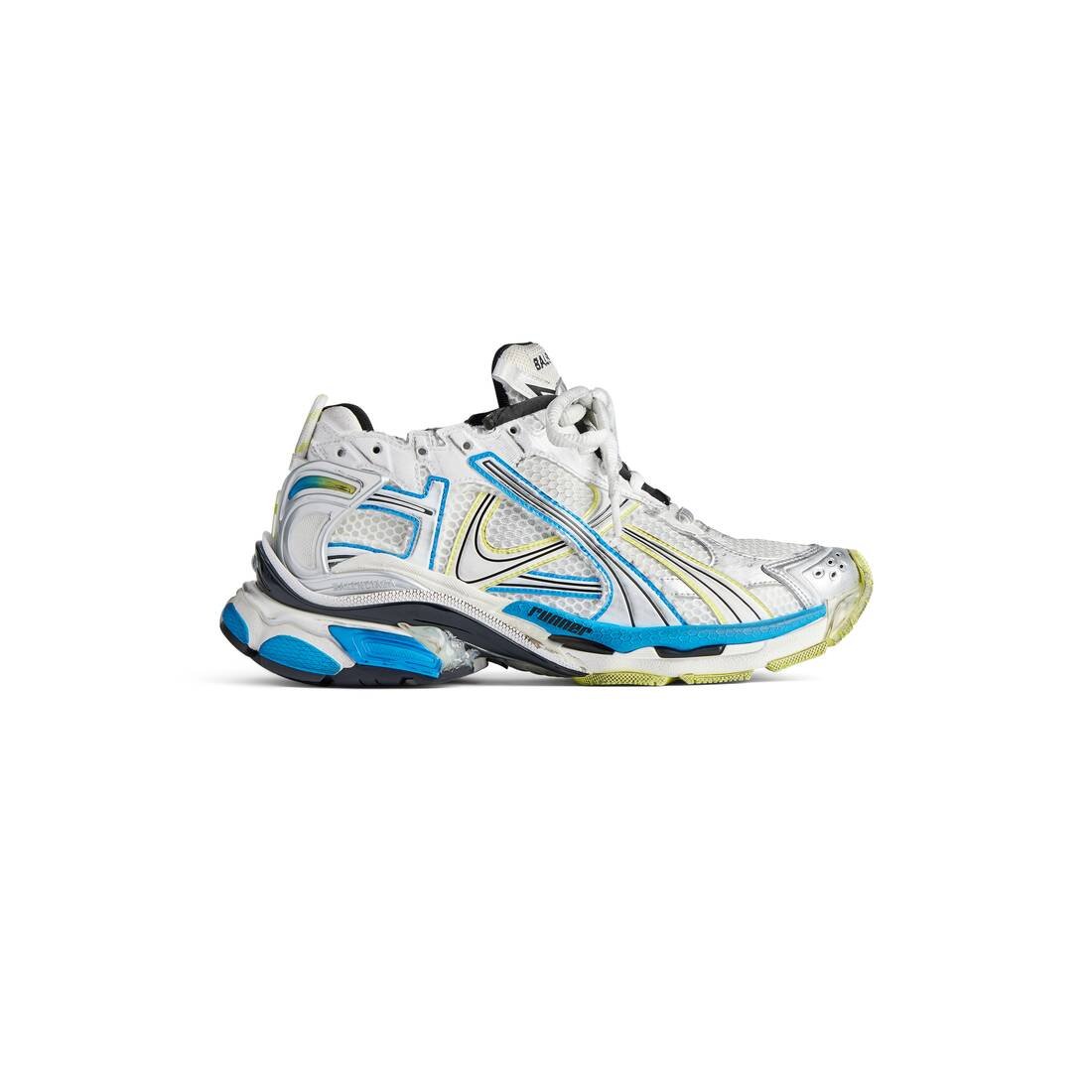 Mens Runner Sneaker In White/yellow/blue 772774W3RMU9074 product photo 3