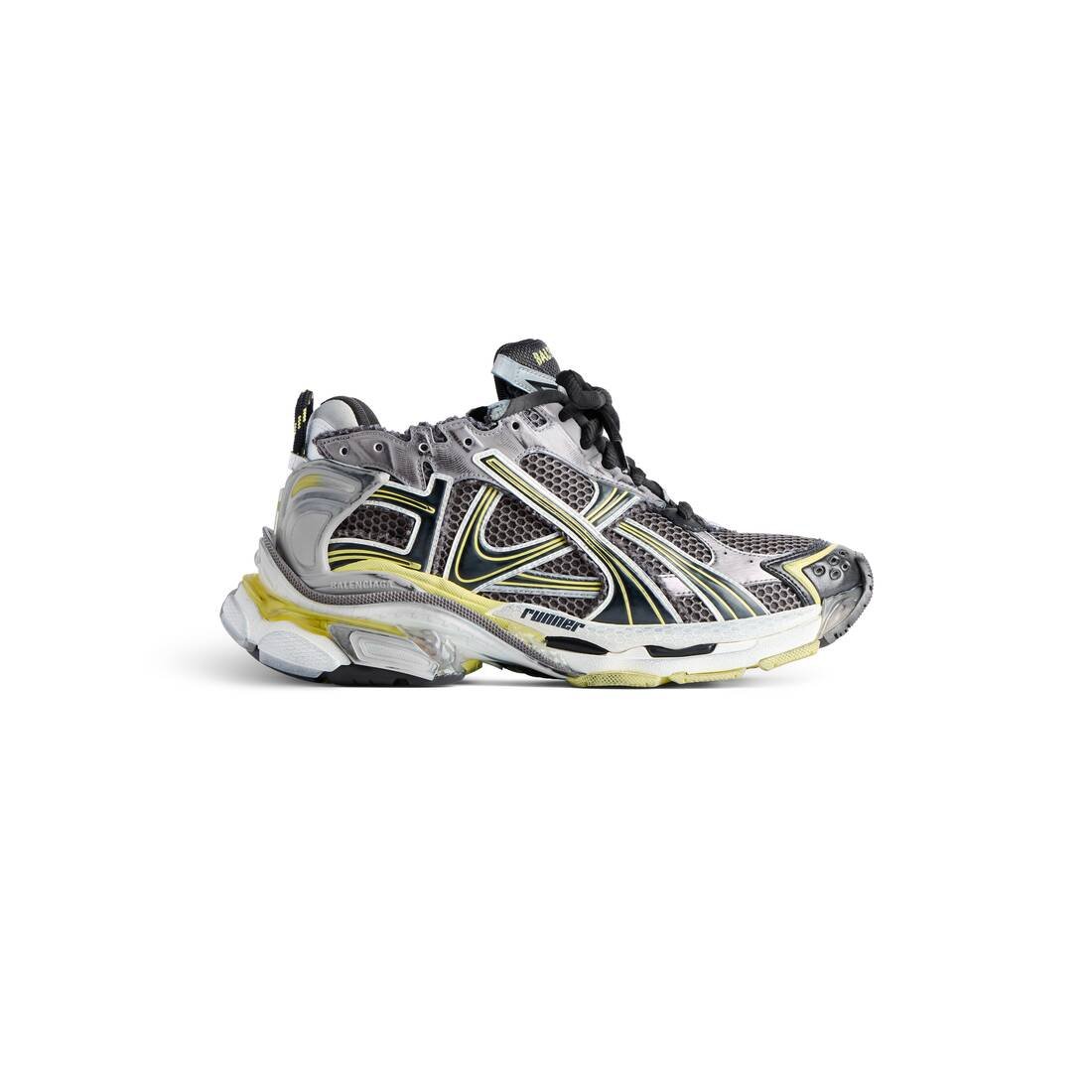 Mens Runner Sneaker In Grey/yellow/white 772774W3RMU1279 product photo 3