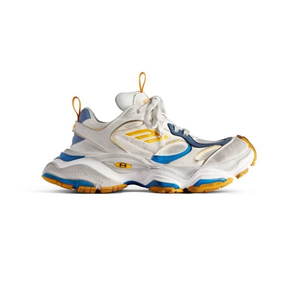 Mens Cargo Sneaker  in White/grey/orange/blue