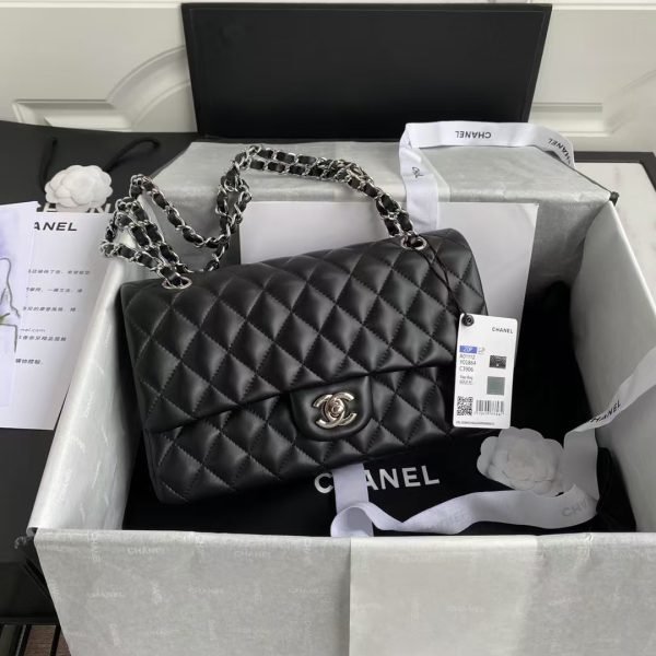 Chanel Classic 11.12 Handbag Silver Hardware