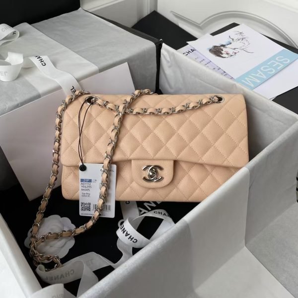 Chanel Classic 11.12 Handbag Caviar Silver Hardware