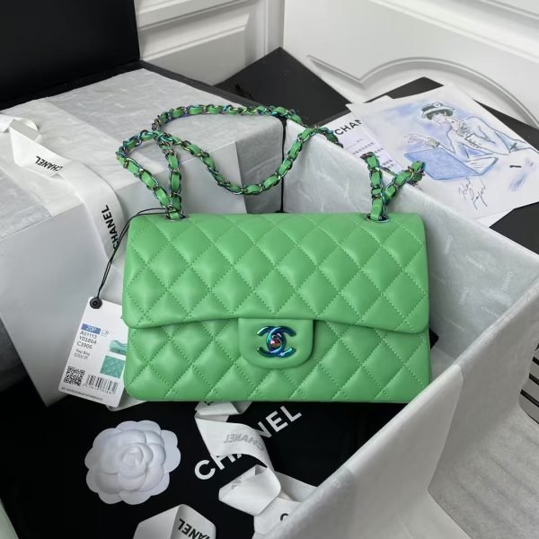 Chanel Small Classic Handbag Gradient Metal