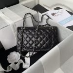 Chanel Small Classic Handbag Silver Hardware S36 product photo 2