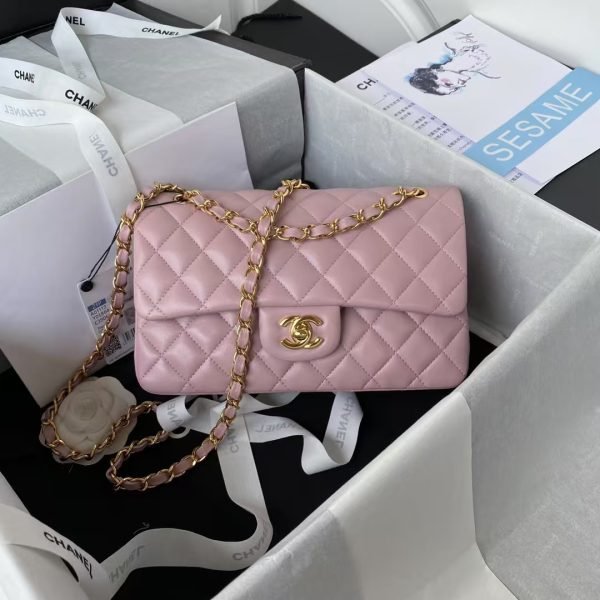 Chanel Small Classic Handbag Gold Hardware S46 product photo 1