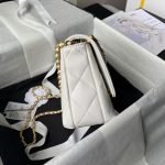 Chanel AS5011 Flap Bag Shiny Lambskin Imitation Pearls & Gold-Tone Metal White AS5011 u767d product photo 3