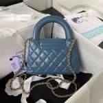 Chanel AS4416 Mini Shopping Bag Shiny Aged Calfskin Gold-Tone Metal Blue AS4416 u84dd product photo 2