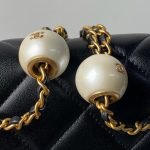 Chanel AS4861 Small Flap Bag Pearl Lambskin Faux Pearl & Gold Metal Black AS4861 u9ed1 product photo 5