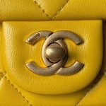 Chanel AS4861 Small Flap Bag Pearl Lambskin Faux Pearl & Gold Metal Yellow AS4861 u9ec4 product photo 3