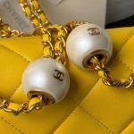 Chanel AS4861 Small Flap Bag Pearl Lambskin Faux Pearl & Gold Metal Yellow AS4861 u9ec4 product photo 4
