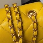 Chanel AS4861 Small Flap Bag Pearl Lambskin Faux Pearl & Gold Metal Yellow AS4861 u9ec4 product photo 5