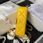 Chanel AS4861 Small Flap Bag Pearl Lambskin Faux Pearl & Gold Metal Yellow AS4861 u9ec4 product photo 6