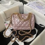 Chanel AS4385 Mini Flap Bag Pearl Lambskin Faux Pearl & Gold Metal Pink Iridescent AS4385 u7c8 product photo 2