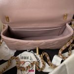 Chanel AS4385 Mini Flap Bag Pearl Lambskin Faux Pearl & Gold Metal Pink Iridescent AS4385 u7c8 product photo 5