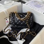Chanel AS4385 Mini Flap Bag Pearl Lambskin Faux Pearl & Gold Metal Black AS4385 u9ed1 product photo 2