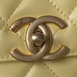 Chanel AS2649 Chain Bag With Gold Charm Small Vintage Calfskin Bag Yellow AS2649 u9ec4 product photo 3