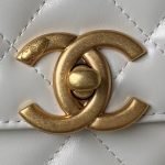 Chanel AS2649 Chain Bag With Gold Charm Small Vintage Calfskin Bag White AS2649 u767d product photo 3