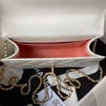 Chanel AS2649 Chain Bag With Gold Charm Small Vintage Calfskin Bag White AS2649 u767d product photo 5