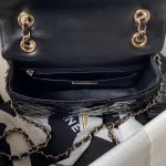 Chanel AS4647 Mini Flap Bag With Star Coin Purse Metallic Calfskin & Gold Metallic Black AS4647 product photo 7