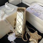 Chanel AS4647 Mini Flap Bag With Star Coin Purse Metallic Calfskin & Gold Metallic Gold AS4647 product photo 4