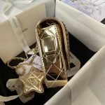 Chanel AS4647 Mini Flap Bag With Star Coin Purse Metallic Calfskin & Gold Metallic Gold AS4647 product photo 5