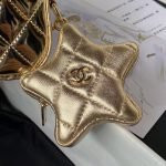 Chanel AS4647 Mini Flap Bag With Star Coin Purse Metallic Calfskin & Gold Metallic Gold AS4647 product photo 6