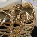 Chanel AS4647 Mini Flap Bag With Star Coin Purse Metallic Calfskin & Gold Metallic Gold AS4647 product photo 7