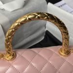 Chanel A92990 Small Flap Bag With Top Handle Shiny Calfskin Pink A92990 u4eaeu7c89 product photo 7