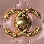 Chanel A92990 Small Flap Bag With Top Handle Shiny Calfskin Pink A92990 u4eaeu7c89 product photo 3