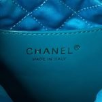 Chanel 22 AS3980 Mini Tote Shiny Calfskin & Gold-Tone Metal Lake Blue AS3980 u6e56u84ddu8272 product photo 7