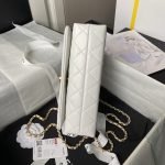 Chanel AS4967 Small Flap Bag Shiny Lambskin Enamel & Gold Metal White AS4967 u767du8272 product photo 4