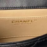 Chanel AS4973 Mini Flap Bag Shiny Lambskin Enamel & Gold Metal Black AS4973 u9ed1u8272 product photo 8
